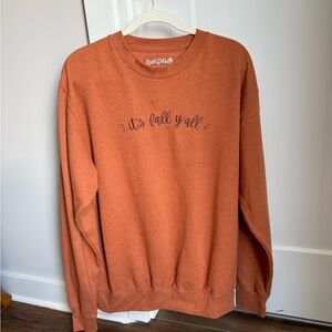 Love in Faith Women's Fall Crew Neck Sweater in Orange